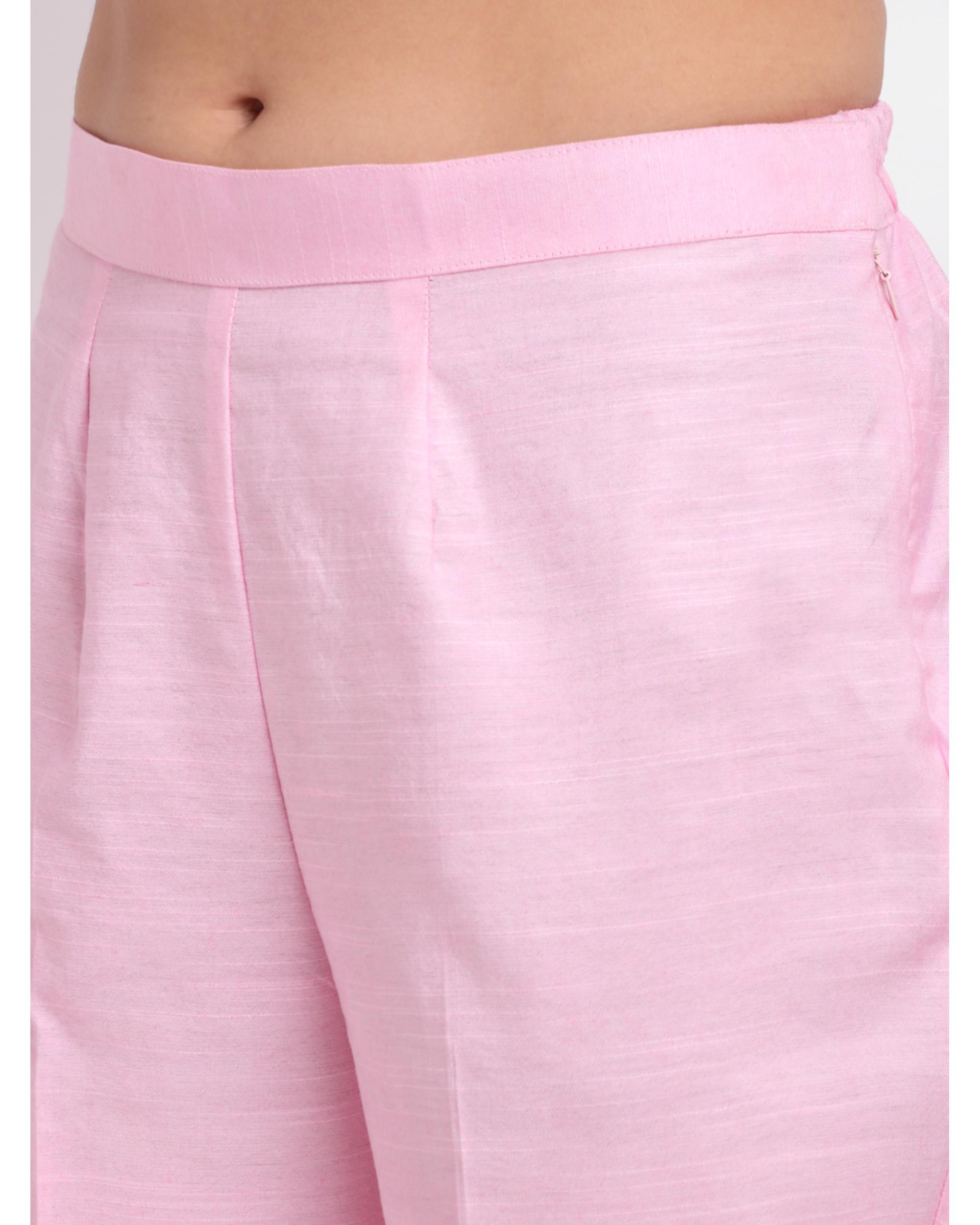 Girls Trisha Kaftan Pant Set  Pink Printed  sukoshiin