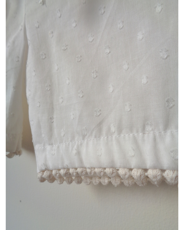 White top ruffled and shorts set - set of two 2