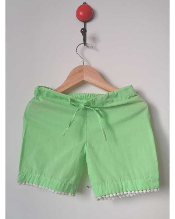 Pista green ruffled top and shorts set - set of two 4