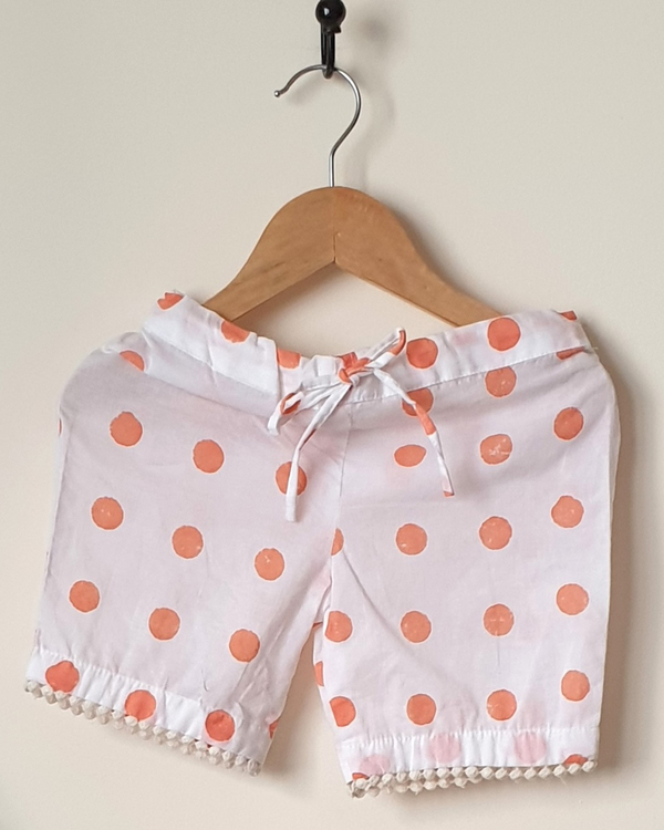White polka top and shorts set - set of two 1
