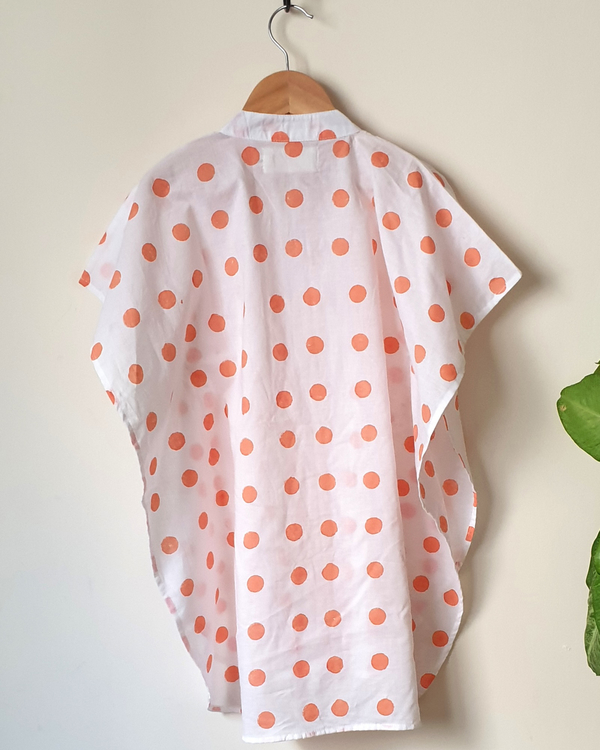 White polka dot kaftan dress 2