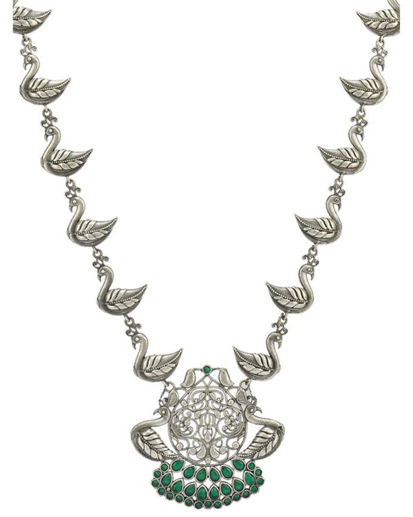 Swan designed brass necklace 1
