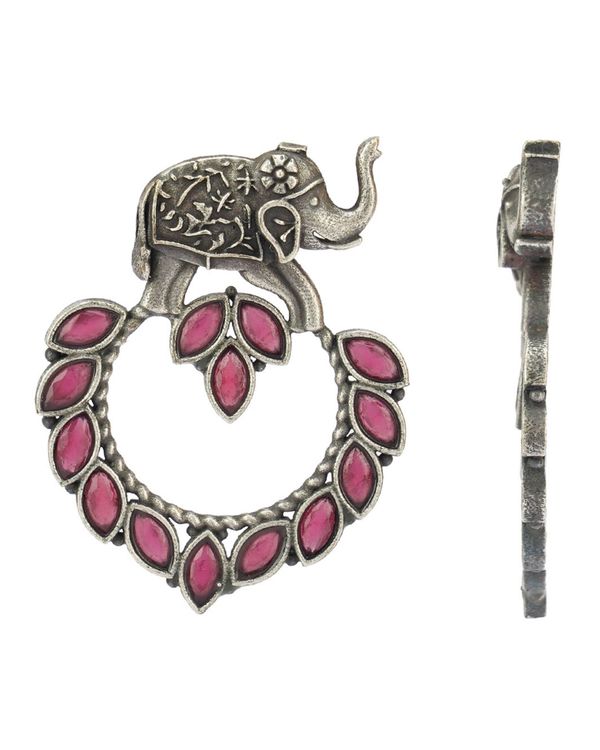 Elephant designed brass earrings 1