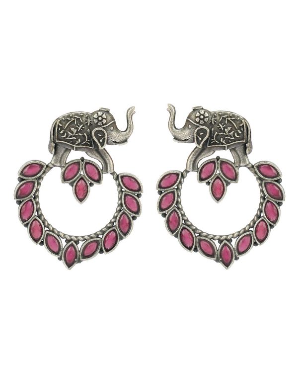 Elephant designed brass earrings 2