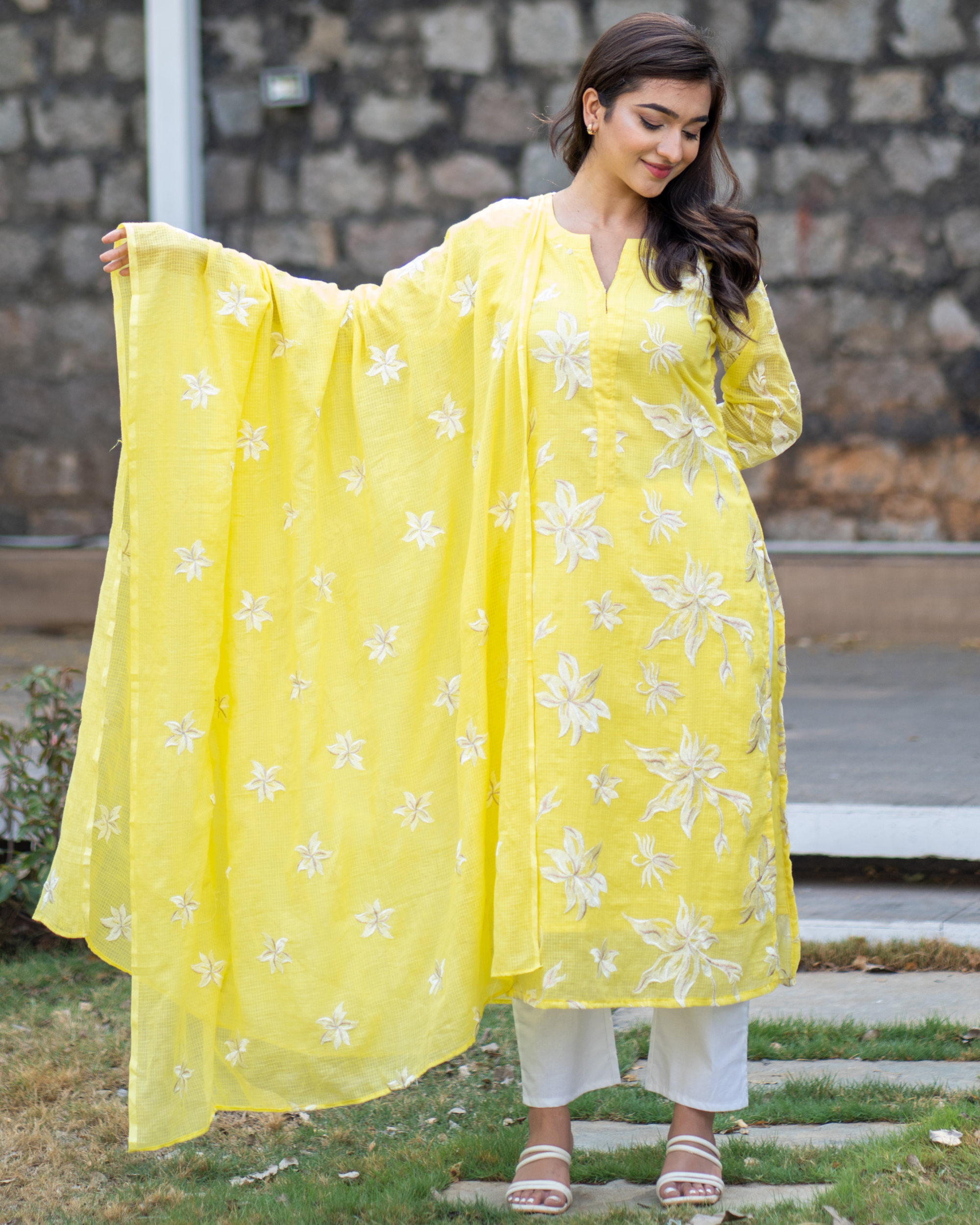 Buy Reeta Fashion Traditional Yellow Cotton Jacquard Jacquard Work Dress  Material RFD756 Online at Best Prices in India - JioMart.