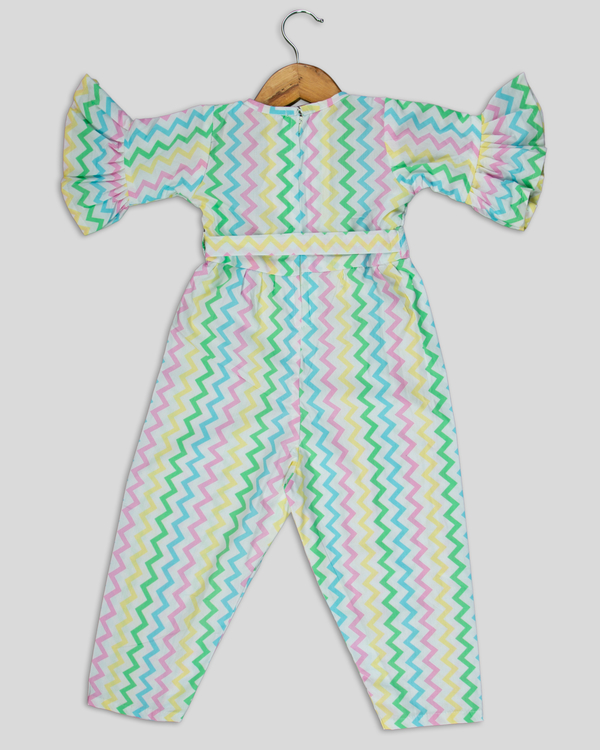 Multicolour pinstripe cotton jumpsuit 1