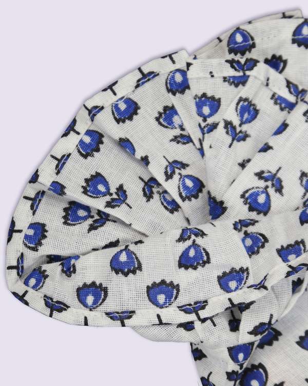 Blue printed cotton jumpsuit 1
