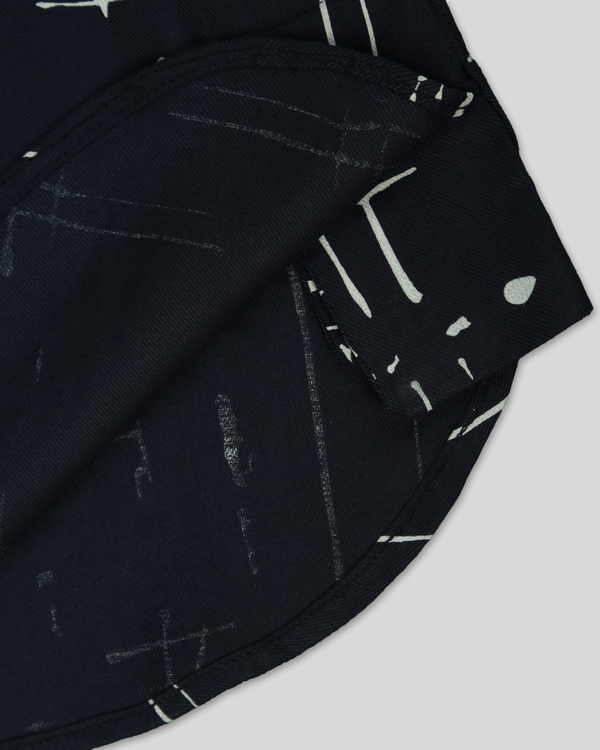 Navy blue printed kurta pyjama set - set of two 1