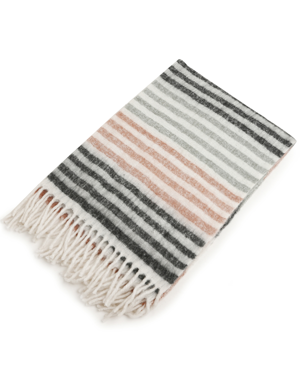 Pink and grey multicolour throw 1