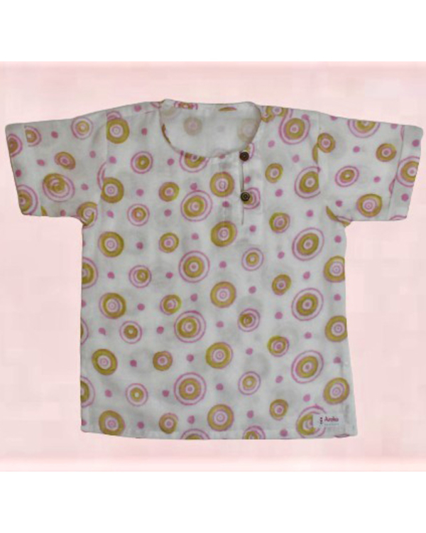 Pink bubble mulmul t-shirt 1