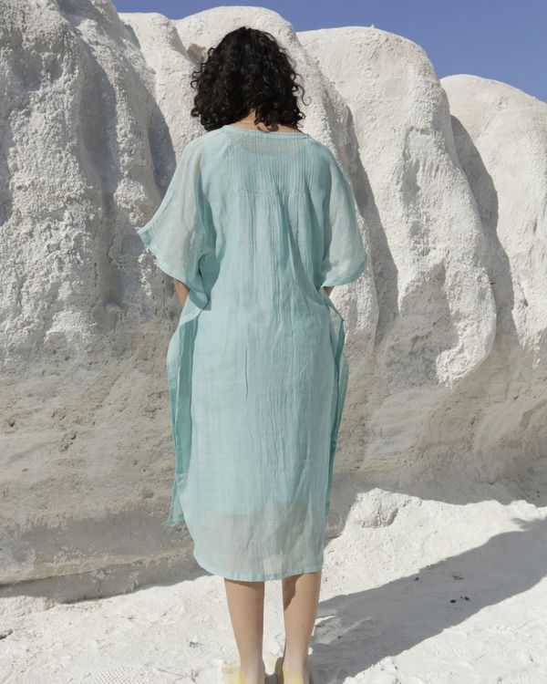Teal  blue kaftan 1