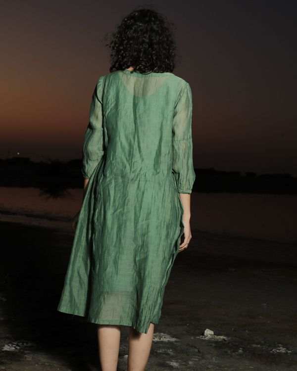 Bottle green maxi dress 2