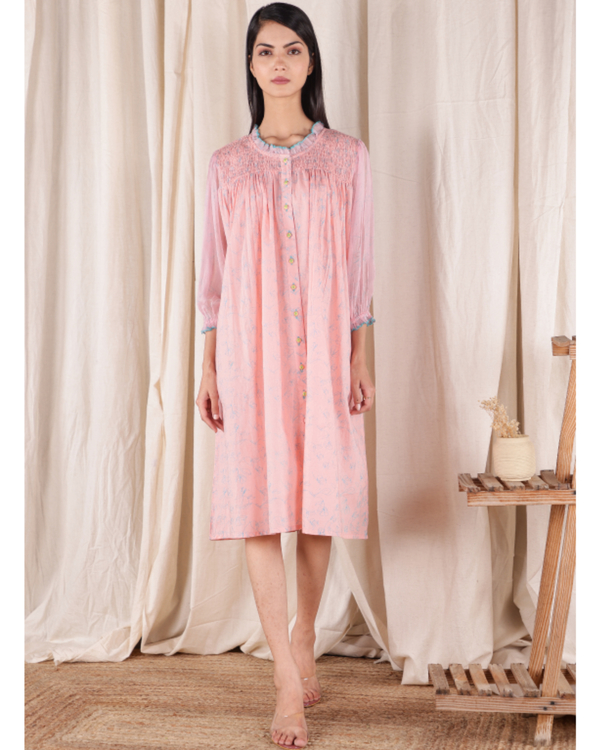 Light pink short flared dress 2