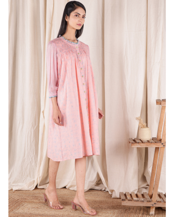 Light pink short flared dress 1