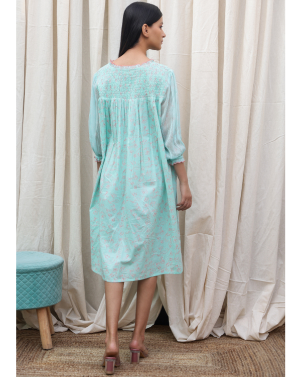 Light blue short flared dress 1