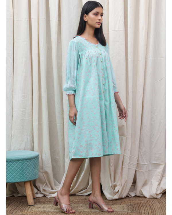 Light blue short flared dress 2