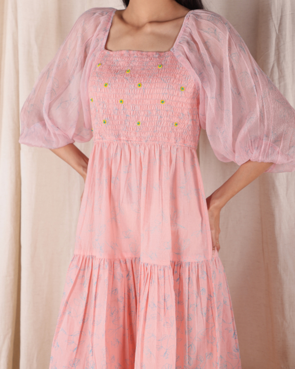 Light pink flared dress 2