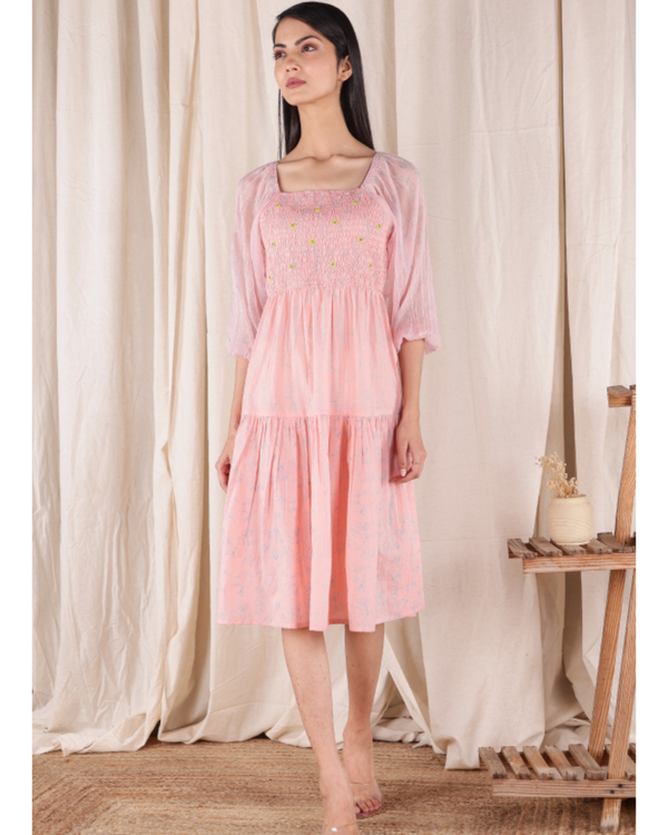 Light pink flared dress 1