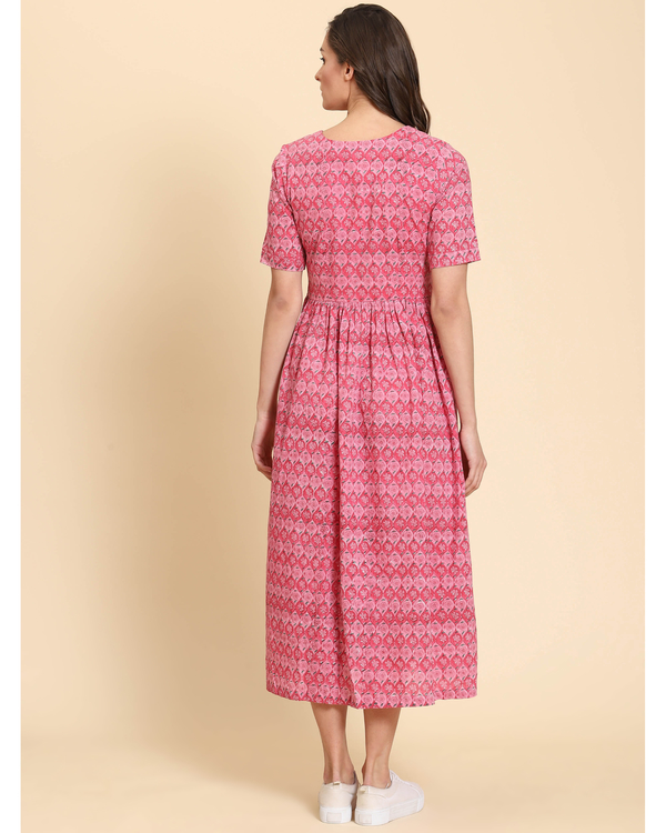 Pink floral embroidered dress by Bhava The Secret Label
