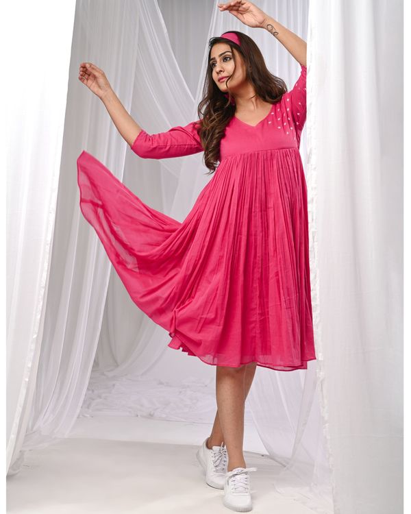 Magenta pink breezy dress 3