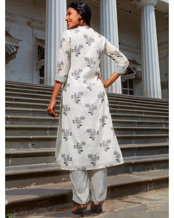 Beige Digital Printed kurta set - set of two 1
