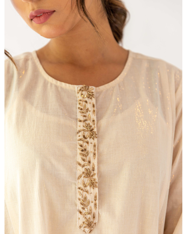 Ivory a-line kurta with inner - set of two 1