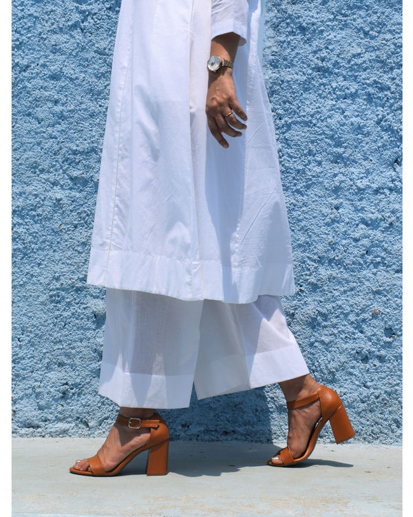 White cotton relaxed pants 2
