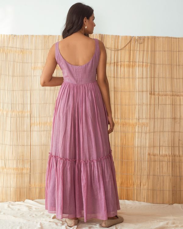 Deep lavender tiered dress 1