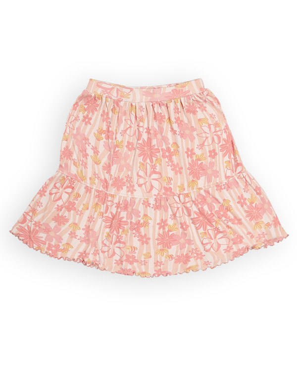 Blooming floral pink printed skirt 1