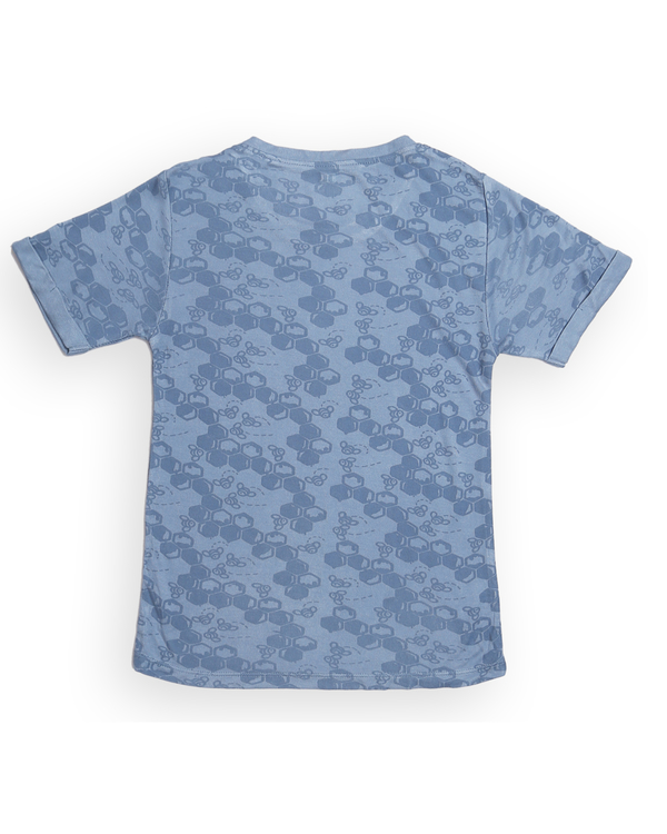 Cornflower blue printed t- shirt 1