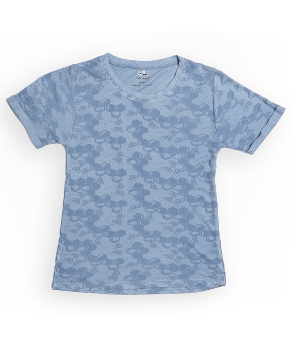 Cornflower blue printed t- shirt 2