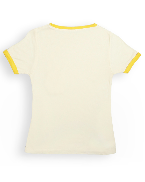 Bee printed off white t- shirt 1