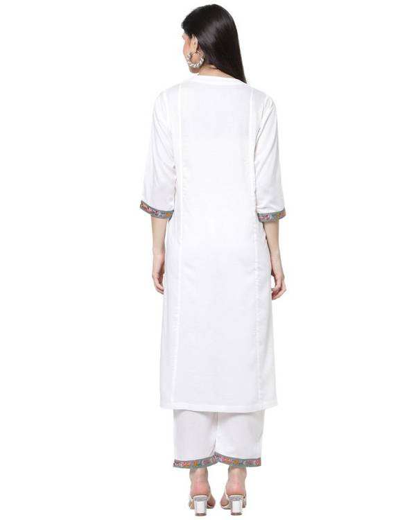 White embroidered kurta 1
