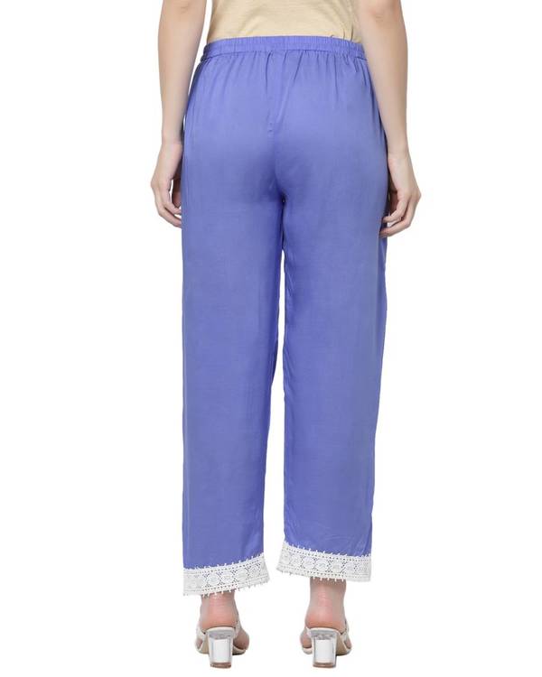 Blue lace detailed palazzo 1