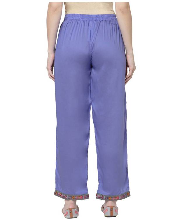 Blue embroidered palazzo 1