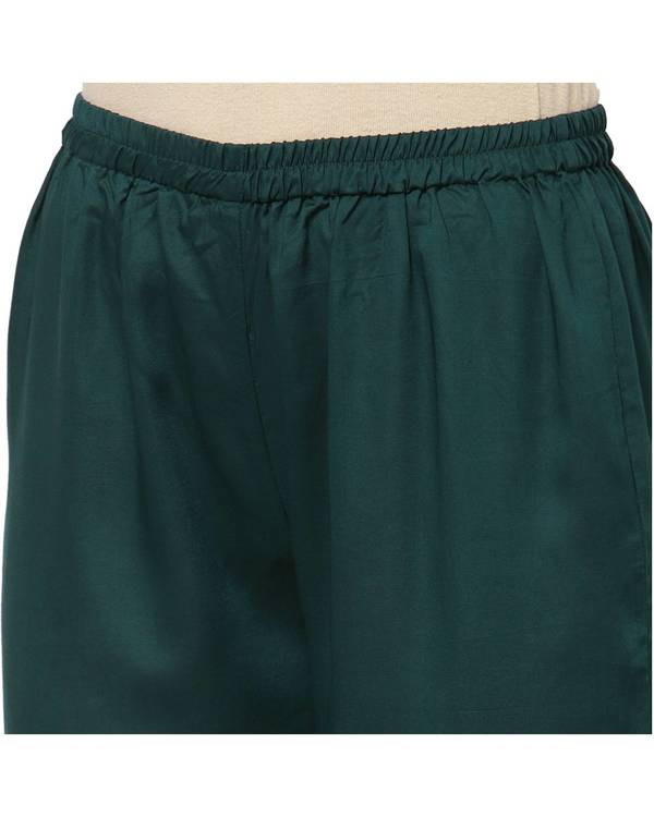Dark green embroidered palazzo 2