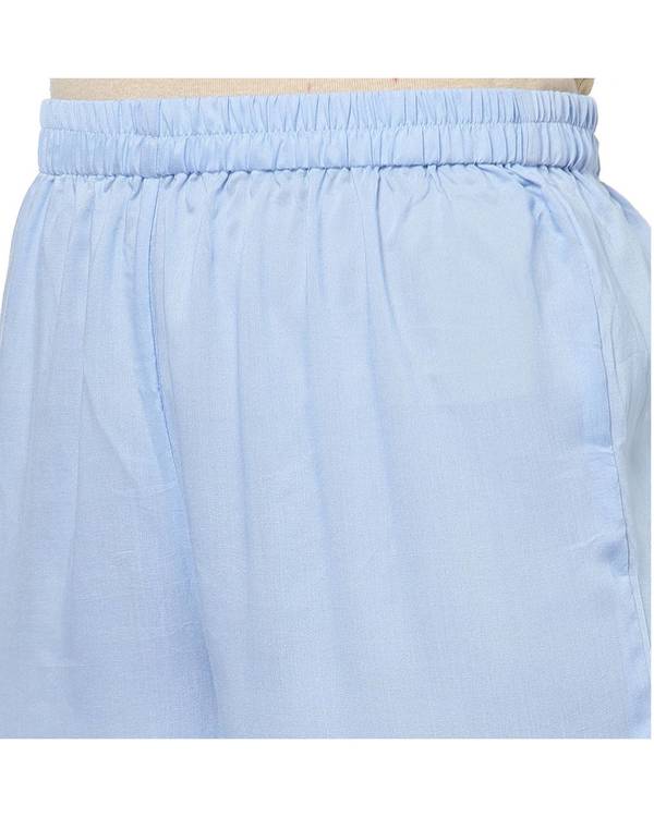 Ice blue lace detailed palazzo 2