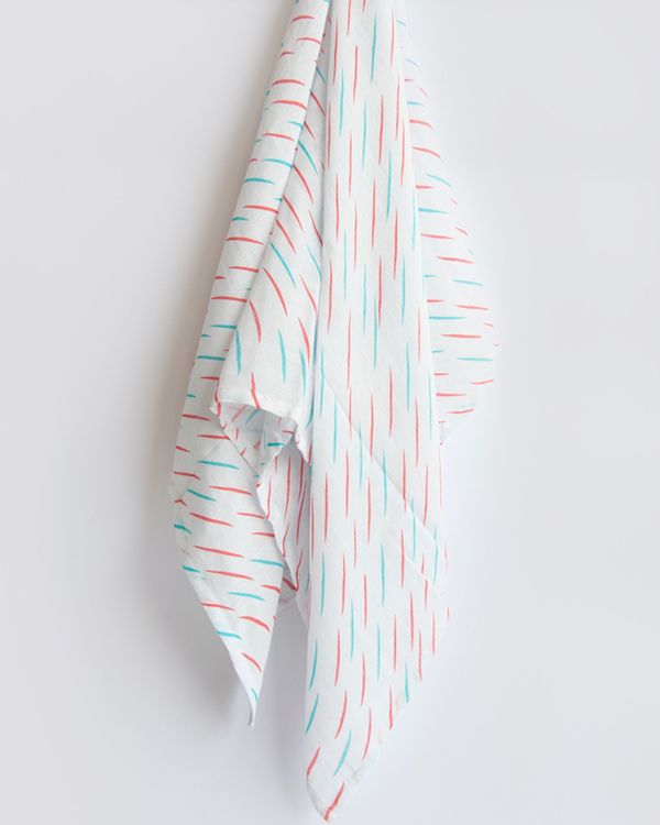 Doodle rain baby muslin swaddle 1