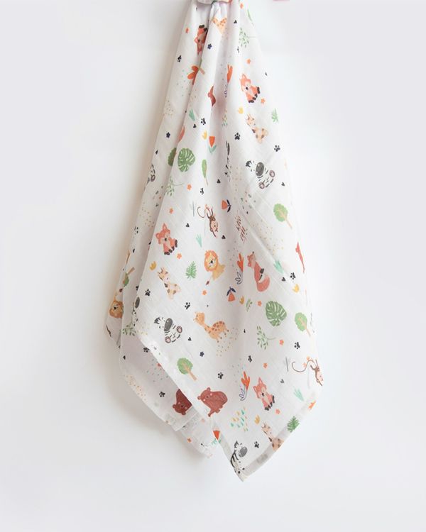Jungle themed printed swaddle set - set of two 3
