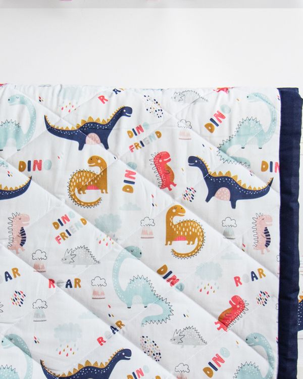 Dino themed reversible quilt 1