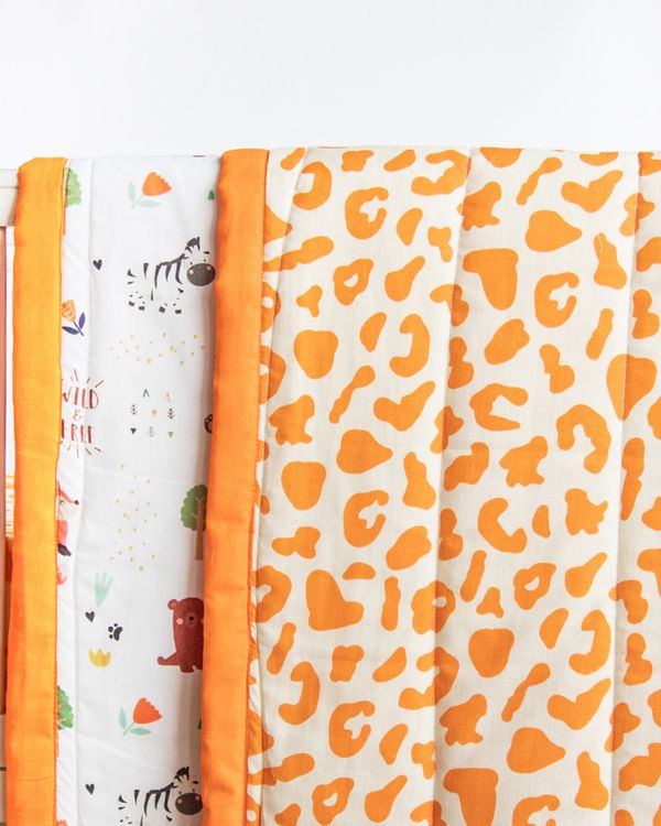 Wild jungle themed reversible quilt 1