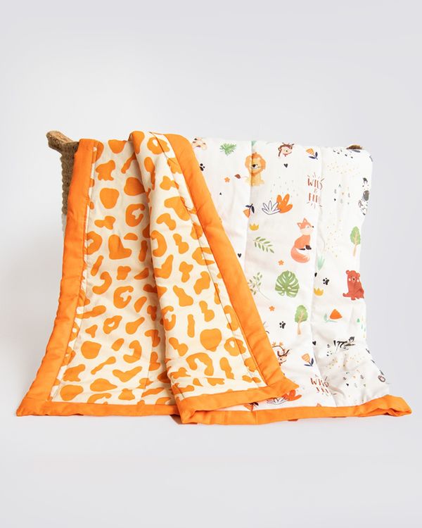 Wild jungle themed reversible quilt 1