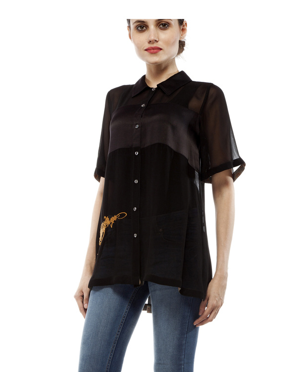 modernist embroidery shirt