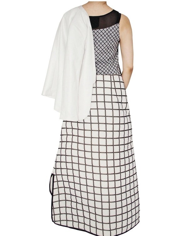 Quilted wrap skirt with tieup at the side by Loveleen Dhillon The