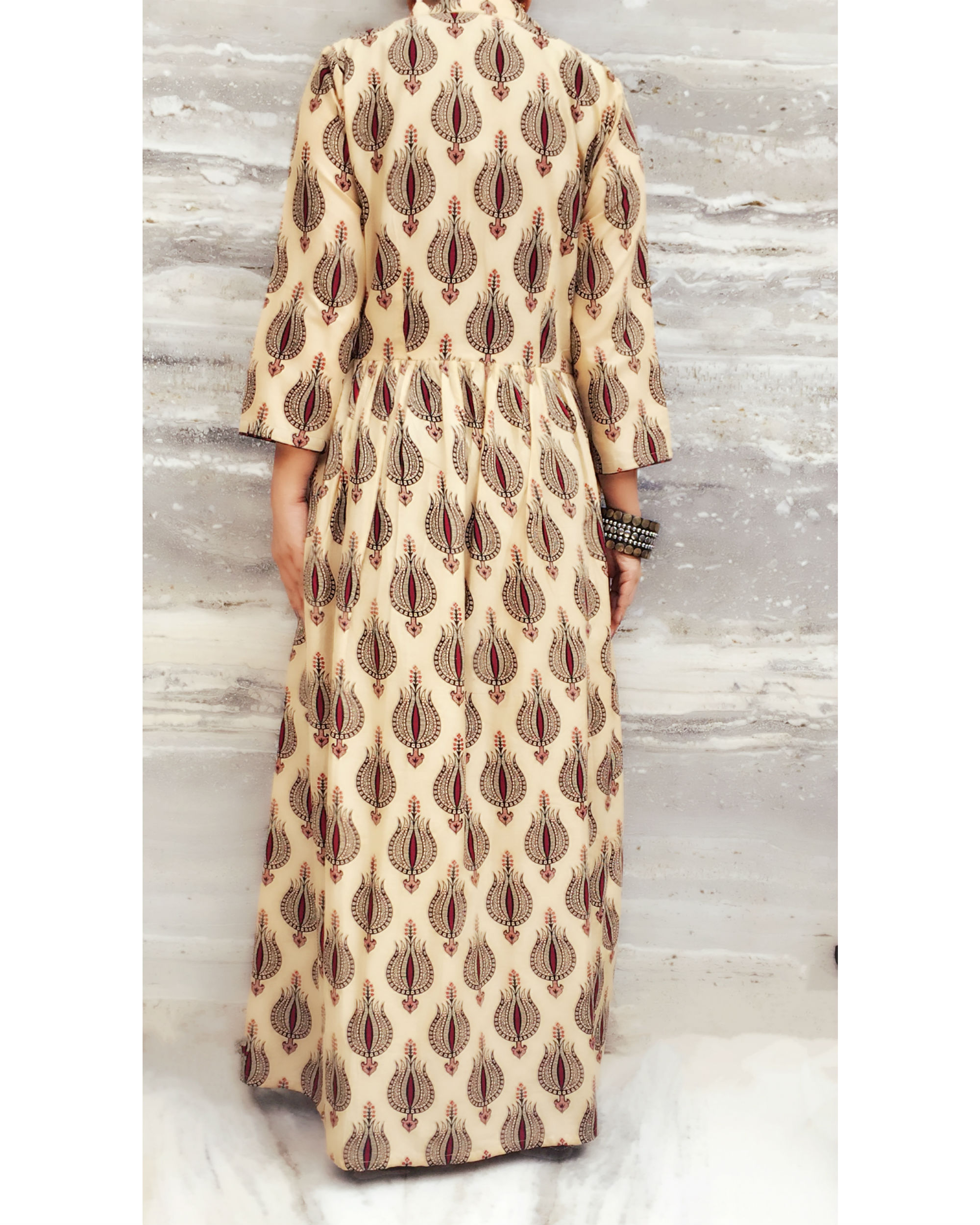 Brown gypsy dress with coverup by The Home Affair | The Secret Label