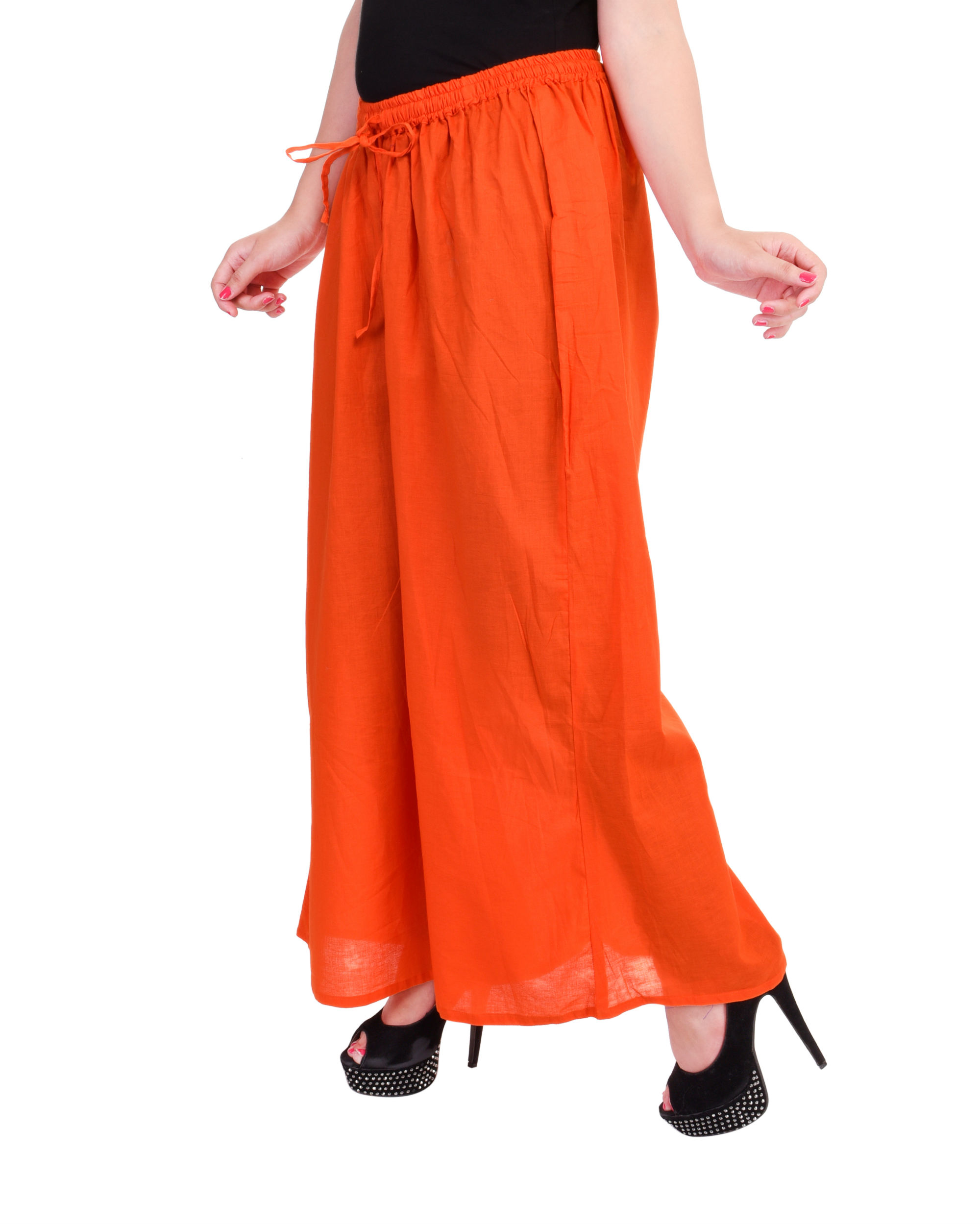 Orange cotton palazzo by Jaipuriya The Secret Label