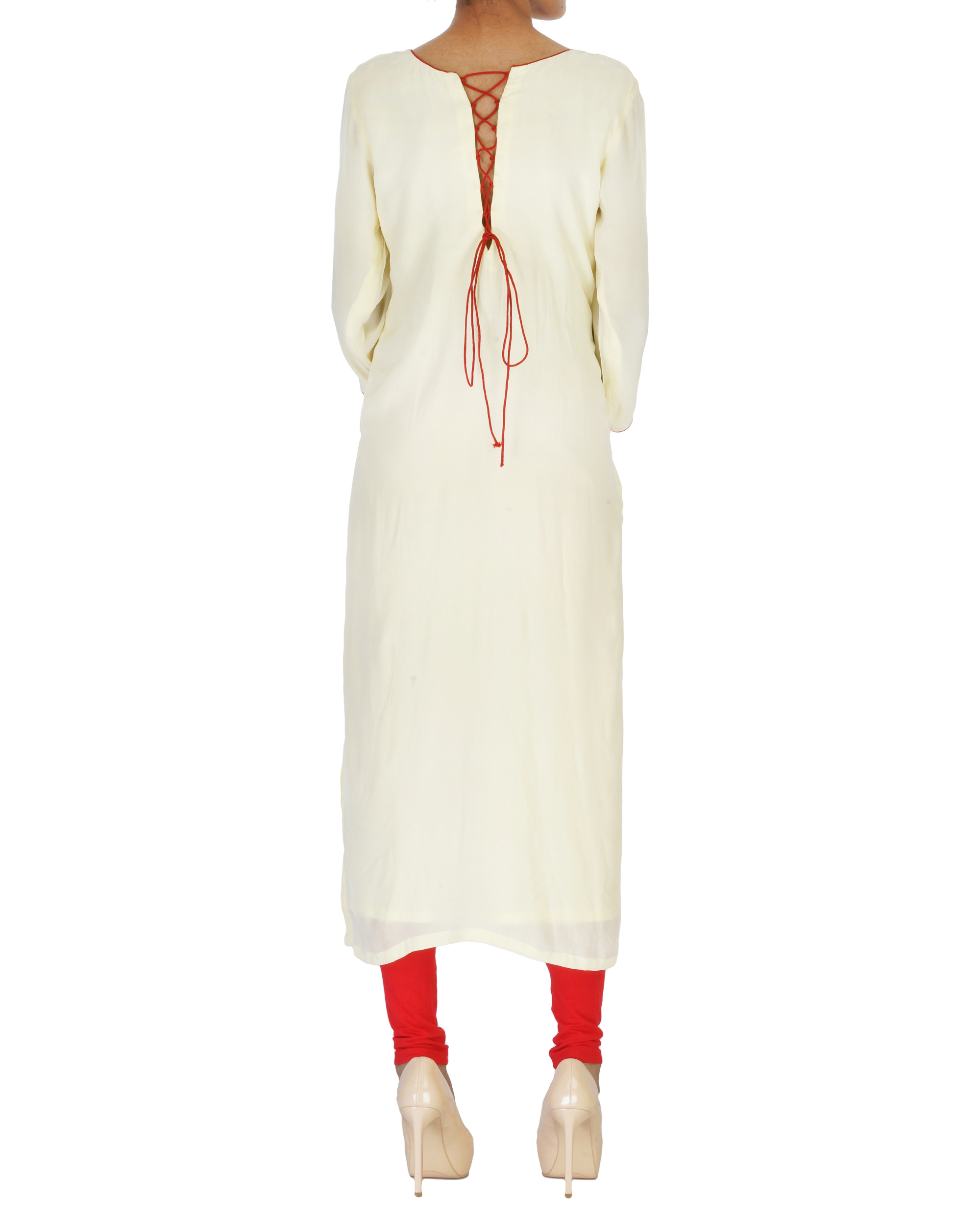 Cream color classic kurta by Shravan Ramaswamy The Secret Label
