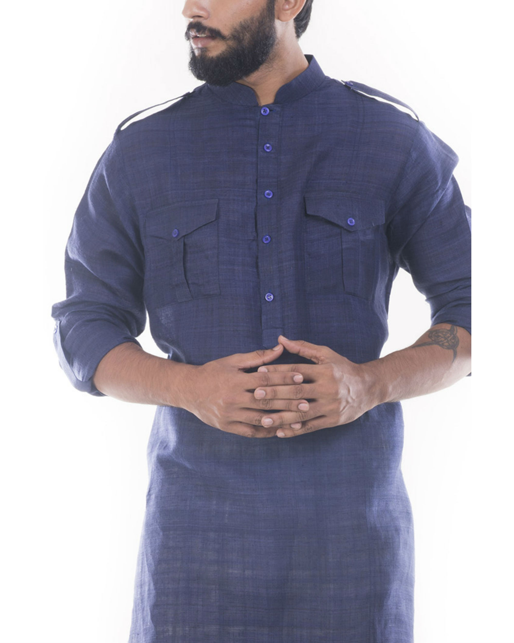 denim pathani suit