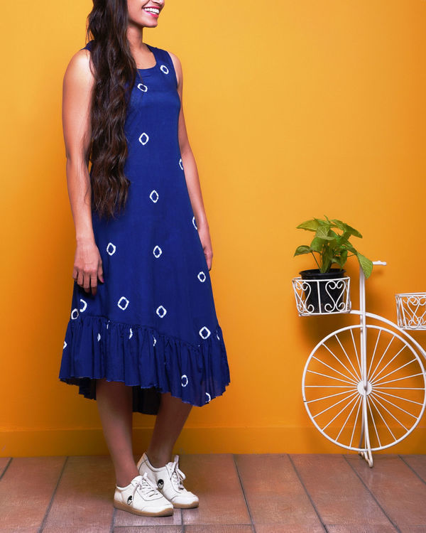 Indigo batik dress by Raasleela | The Secret Label