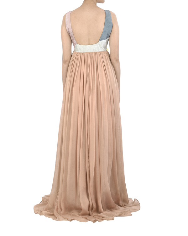 color block gown